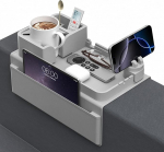 CLESOO diivanitaldrik k&auml;etugi joogihoidjaga, libisemisvastane diivanitaldrik kahe k&uuml;ljetasku ja telefonihoidjaga, silikoonist pritsimisvastane diivanikorraldaja tassi, telefoni, tahvelarvuti, suupiste jaoks, Hall