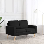 2-Sitzer-Sofa Wohnzimmer Diivan Sitzecke Wohnzimmer Diivan Diivan Sitzecke Schwarz Stoff