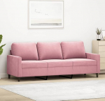 3-kohaline diivan Diivan Lounge diivan L&otilde;&otilde;gastav diivan Polsterdatud diivan K&uuml;lalisdiivan Elutoa diivan Relax diivan magamistuppa K&uuml;lalistetuba Roosa 180 cm Velvet