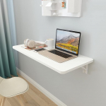 Wei&szlig;e wandmontierte Werkbank, klappbarer Wandtisch, Fr&uuml;hst&uuml;cksbartisch, Computertisch, Arbeitsstation, f&uuml;r Garage, Schuppen im Freien, Heimb&uuml;ro, Waschk&uuml;che, K&uuml;chen-Esstisch, 60 x 30 cm, 80