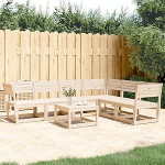 6 tk Solid Pine Garden Diivan Set Outdoor Garden Diivan Set Outdoor Garden Furniture Set