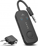 Avantree Relay - Bluetooth 5.3 lennukiadapter Qualcomm aptX Adaptive, 2 AirPodi v&otilde;i k&otilde;rvaklappide jaoks, 20 tundi taasesitusaega, 3,5 mm AUX-pesa saatja saatja reisimiseks, spordisaaliks