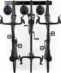 VonHaus Bicycle Wall Mount Set for 3 Bicycles and 3 Helmets - Space Saving Vertical Bicycle Mount Wall for Garage for Mountain Bikes and Road Bikes - High Quality Wall Mount Bicycle