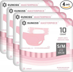 SUNKISS Masterpiece Adult Nappies with Ultimate Absorbency, Disposable Incontinence Briefs for Men and Women, with Tabs, Leak Protection for Bladder Weakness, Pink, Small/Medium, Pack of 40