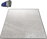 Alumiiniumfooliumist valmistatud isolatsioonimatt, 200 x 200 cm, kahepoolne alumiiniumist magamismatt, kokkupandav telkmatt, magamismatt, soojusisolatsioon, veekindel isolatsioonimatt, 4 mm paksune vahtmaterjalist magamismatt.