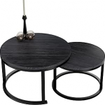 Home Heaven&reg; Kohvilaud &uuml;mmargune must 2 tk - &uuml;mmargune elutoa laud puidust elutuppa - l&auml;bim&otilde;&otilde;t 60 cm l&auml;bim&otilde;&otilde;t 40 cm
