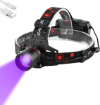 UV pealamp, lilla pealamp, LED laetav UV-valgusega, 395-400 nm lilla musta valguse pealamp Skorpioni, jahipidamise, auto&otilde;li HVAC lekete, lemmikloomade uriiniplekkide, kalap&uuml;&uuml;gi jaoks (UV valgus)