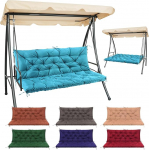 Matalde Outdoor Patio m&ouml;&ouml;bel padjad Patio m&ouml;&ouml;bel padjad koos seljatoe ja rihmadega 60 x 40 tolli 4 tolli paksud veranda kiikumise padjad muru tagahoovis ja aias Teal'i v&auml;rvi