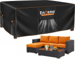 Enzeno Garden Furniture Cover, 200 x 180 x 90 cm, Garden Table Cover, Waterproof, 420D Durable Oxford Polyester, Patio Table Covers, Rectangular, Windproof, UV Protection, for Chairs and
