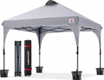 ABCCANOPY Gazebo Veekindel Pop-Up aed Gazebo Festival P&auml;ikesekaitse v&auml;ljas varikatus Super kompaktne varikatus koos rulli kandekoti boonusega 4 x kaalukotid, 4 x k&ouml;ied 4 x panused