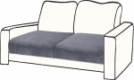 BT.WA Couch Covers for 2 Cushions Couch Sofa Velvet 2 Piece Seat Cushion Cover Stretch Love Seat Couch Covers Separate Sectional Sofa Slipcovers Furniture Protector (2 Seater or Backrest)