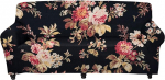 Coloranimal Premuim Soft Sofa Slipcover for Women Couch Cushion Cover Polyester Fabric Washable Furniture Protector Elastic Bottom Elegant Vintage Floral Print XL
