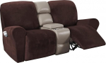 H.VERSAILTEX Diivan Slipcovers for Recliner Velvet Stretch 2 padjad Diivan Slipcovers m&ouml;&ouml;bli katted Fit paks pehme pestav (M, pruun)
