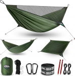Etrol Hammock, 2 in 1 Hammock Camping koos s&auml;&auml;sev&otilde;rguga, Ultra Light hingav langevarjuga nailon, kaasaskantavad Outdoor Hammocks, ruumi kuni 485 lbs trekkinguks, reisimiseks, rannas, aias, matkamiseks