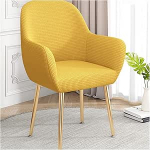 Mswborml Stretch tooli kate koos k&auml;etoedega 6/4/2 komplekt 2 Jacquard kontoritooli kate s&ouml;&ouml;gitoa tooli kate kodu ja k&ouml;&ouml;k elutoa tooli kate toolile kontoritooli kate pestav, kollane, 2