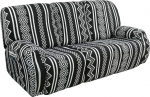 Stretch diivan katab tekitoolid 8 t&uuml;kki pehme Spandex Slipcover tekitoolidele Tr&uuml;kitud diivanikatted tekitoolidele M&ouml;&ouml;bli kaitsja koos kotiga (must lamamistool diivan)