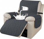 Ystyle tugitooli kaitse tugitoolile, tugitooli kate, veekindel, TV tooli kate, tugitooli kaitse koos k&auml;etugedega, tugitooli viskamine libisemisvastane, kate tugitoolile (1 iste, tumehall)