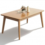 Rechteckiger Esstisch in hellem Eichen-Finish, Holz-K&uuml;chentisch f&uuml;r Esszimmer, Wohnzimmer, Caf&eacute;-M&ouml;bel, platzsparendes Design, 100 x 60 cm