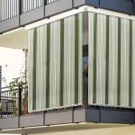 Premium p&auml;ikesevarju purje r&otilde;dule, terrassile v&otilde;i verandale - v&auml;ljas p&auml;ikesevarju r&otilde;ngaste ja konksudega - kvaliteetne kangas, UV-kindel ja ilmastikukindel (L)