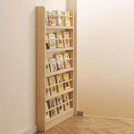Wall Mount Book Shelf Organiser Floor Bookcases Display Racks Thin 10 cm Narrow Bookshelf Behind Door for Books, Storage Bookshelf in Bedroom, Living Room and Nursery