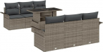 Model3348205 7-osaline aia diivan komplekt koos pehmendusega Hall Poly-Rattan Garden Lounge
