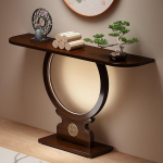 Konsolentisch im Landhausstil f&uuml;r den Eingangsbereich, rustikaler Sofatisch aus Holz f&uuml;r das Wohnzimmer, Flurm&ouml;bel, schmaler Eingangstisch f&uuml;r kleine R&auml;ume, 39,5 x 11 x 31 Zoll, stilvoller A