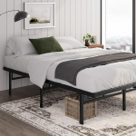 Zinus Justin Easy to Assemble Slatted Base Height 36 cm Steel Bracket Large Under Bed Storage Space