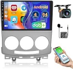 4+64G Android 15 Roinvou autoraadio Mazda 5 2007 2008 2009 2010 juhtmevaba Carplay Android auto 9-tollise puuteekraaniga raadio peeglilink GPS Bluetooth DAB/DAB+ WiFi FM/RDS HiFi SWC tagantvaate kaamera