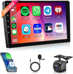 4G + 64G Android 13 Autoradio 2 DIN juhtmevaba Carplay Android Auto GPS navigatsioon WiFi 9-tolline puuteekraaniga autoraadio koos Mirror Link Bluetooth FM/RDS/32EQ/AI DSP/DAB/OBD/DVR roolijuhtimispuldiga