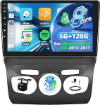 6+128G 8-tuumaline Android 15 autoraadio Citroen C4L C4 DS4 2013-2017, 10.1-tolline puuteekraaniga raadio koos juhtmevaba Carplay, Android Car Mirror Link, WiFi, BT, GPS, FM, RDS, EQ, DSP + tagantj&auml;rele vaatamise kaamera