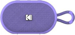 KODAK PWS-2284 Kaasaskantav traadita k&otilde;lar - IPX7, Bluetooth, 6W RMS, TWS Stereo, aku 1500mAh, aku kestvus 10-12h, k&auml;ed-vabad k&otilde;ned, silikoonist rihm, C-t&uuml;&uuml;pi kaabel kaasas - lilla v&auml;rvi