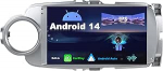 SXAUTO Android 14 IPS autoraadio Toyota Yaris GRMN (2011-2018) - Sisseehitatud CarPlay / Android Car - Tagurduskaamera tasuta - 2G + 32G - Juhtrattajuhtimine DAB Fast Boot WiFi DSP - 2 DIN 9-tolline