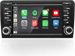 Android 14 7' 2+64G autostereo Audi A3 2003-2011 S3 2006-2012 RS3 2011 2012 &uuml;hildub Carplay Android Auto raadio IPS puuteekraaniga/Bluetooth/Mirror Link/FM/AMiga