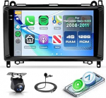 4G + 128G 9-tolline Android autoraadio Mercedes Benz A-klassi W169 B-klassile W245 W639 Vito W639 Viano W906 Sprinterile koos traadita Carplay Android autode peeglilink WiFi GPS Bluetooth FM/RDS/EQ SWCga