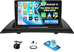 4+128G Android 15 autoraadio BMW X3 E83 2004-2010, 9-tolline Incell puutetundlik raadio traadita CarPlay & Android Car Bluetooth 5.0 GPS WiFi FM/RDS 32EQ+ AHD tagantvaate kaameraga
