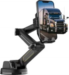 PUSOKEI Truck Phone Holder, vastupidav auto telefoni hoidja armatuurlaua tuuleklaasi jaoks, 16,9-tolline pikk k&auml;si ja super iminapad, &uuml;hildub veoautode ja k&otilde;igi telefonidega