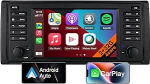 Android 13 autoraadio Bluetooth GPS navigatsiooniga, 7-tolline puuteekraaniga multimediam&auml;ngija BMW 5 seeria E53 jaoks, CarPlay, Android auto, toetab Bluetooth, FM, DAB+ raadio (4core 2GB + 32GB)