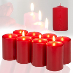 Candelo 8 k&uuml;&uuml;nla komplekt J&otilde;ulumeeleolu k&uuml;&uuml;nlad - punane - 4,8 cm x 8 cm - J&otilde;uluk&uuml;&uuml;nlad advendikiriku jaoks - advendik&uuml;&uuml;nla j&otilde;ulukaunistus