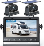 VASTEND traadita p&auml;ikesemagnetilised tagurduskaamerad 10,000 mAh akuga, 7-tolline traadita tagurduskaamera, IP69 veekindel, DIY paigaldus, haagissuvila, veoauto, auto (2 kaamerat)