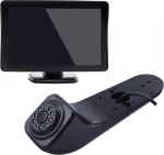 HD Night Vision kaamera + 4,3-tolline LCD monitor, auto kolmas katusealune pidurivalgusti Transporter tagurduskaamera asendamine VW Crafter 2017 Man TGE alates 2017 / Box 2006 2014 kohta