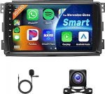 2G + 64G Android autoradio Mercedes Benz Smart Fortwo W451 2005-2010 juhtmevaba Carplay Android autole, Hodozzy 9-tolline puuteekraan koos navigatsiooniga DSP Bluetooth WiFi FM / RDS raadio, rooliratasega