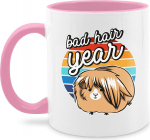Mug 325 ml - Statement - Bad Hair Year - Guinea Pig - 325 ml - Pink - Kohvitassid Lausungid Lausungid Kohvitass Statement Mug Happy New Year with New Year