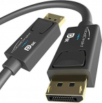 KabelDirekt - 8K DisplayPort kaabel versioon 1,4-2 m + KabelDirekt - Velcro kaablisidemed nagu n&auml;iteks