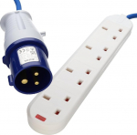 kenable 4 Way 16a elamute/karavanide/laagriplatside toitekaabel Elektri&uuml;henduse pikenduskaabel 2 m [2 meetrit/2 m]