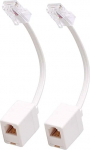 Uvital RJ45 to RJ11 konverteri adapter mees M/F kaabel, telefoni RJ11 6P4C emane Ethernet RJ45 8P8C mees konverteri kaabel (2 tk)