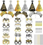 DPKOW Must kuld h&otilde;bedane uusaasta &otilde;htu dekoratsioon 2026 uusaasta &otilde;htu pidu m&uuml;tsid uusaasta &otilde;htu peapael uusaasta &otilde;htu prillid kaelakeed rihmad uusaasta &otilde;htu aksessuaarid kaunistamiseks uusaasta &otilde;htu pidu 2026