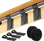 Selbstklebende Kabelclips mit 2 x 2 m Verl&auml;ngerungsgurten, verstellbare Nylon-Kabel-Management-Organizer f&uuml;r unter Schreibtisch und B&uuml;ro, verstecktes Design f&uuml;r saubere, aufger&auml;umte Organisation