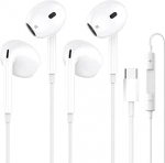 USB C k&otilde;rvaklapid, C-t&uuml;&uuml;pi juhtmega iPhone 16 HiFi Stereo m&uuml;rasummutus mikrofoni ja helitugevuse reguleerimise abil Samsung Galaxy S23 S22 S21 S20 iPhone 15/16/Pro, Google Pixel jaoks