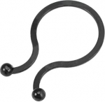 hankekaart 200 tk must Nailon U-kuju ruumi s&auml;&auml;stev kaablisidemed 18mm l&auml;bim&otilde;&otilde;duga