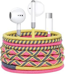 URIZONS USB C k&otilde;rvaklapid mikrofoni ja helitugevuse reguleerimise abil - v&auml;rvilised k&otilde;rvaklapid punutud kaabliga, mustuse- ja takerdumisvastase disainiga, &uuml;hilduvad iPhone 15/16 ja teiste Tipo C-ga seadmetega